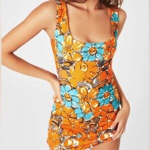 Vivi Dress in Parisian Flower Orange